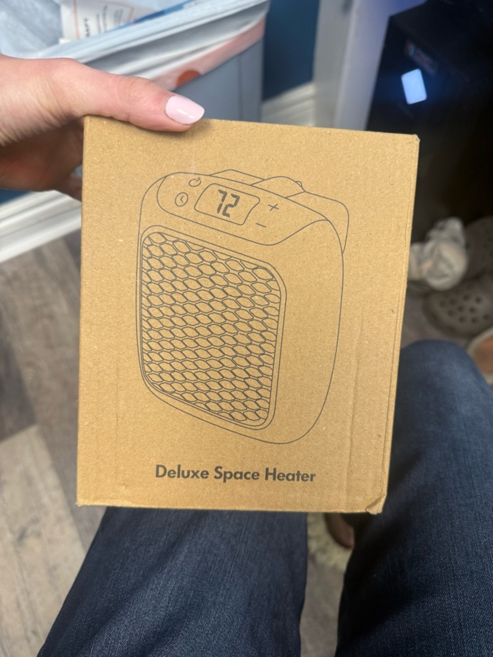 Luxe Deluxe Space Heater - Brown Packaging